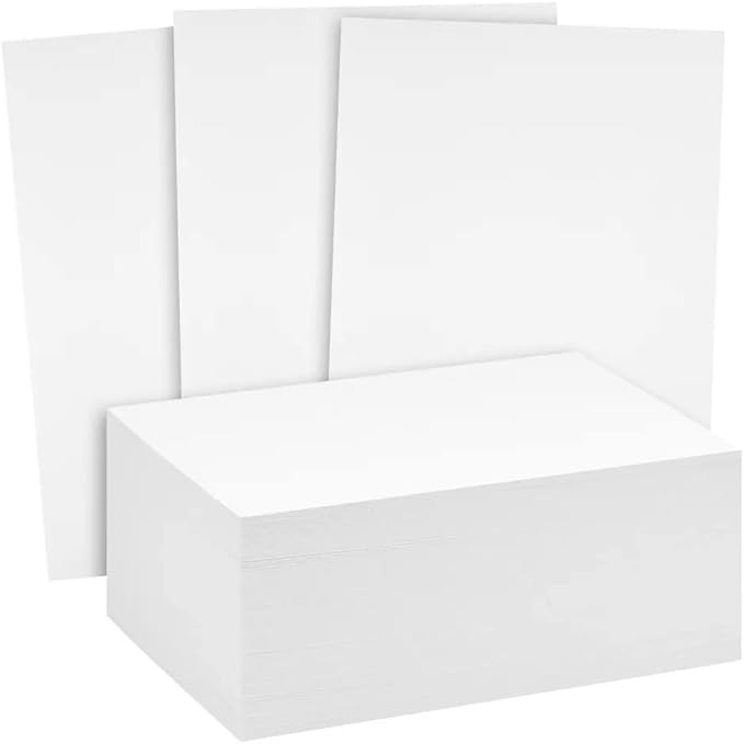 Reskid 200 Pack of Thick Heavyweight Index Cards on 80lb Card Stock - Perfect for Note-Taking, Studying, and Organization - Ideal for Classrooms, Office, and Home Use (5.5x8.5, 200, Count)