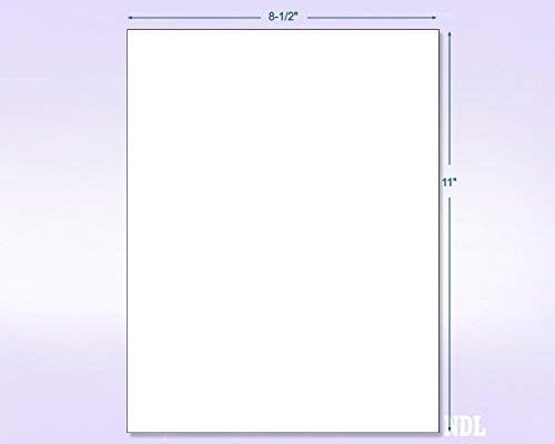 NextDayLabels - 8-1/2 x 11 Neon Color High Light Fluorescent Labels for Laser & Inkjet Printer (Yellow Fluorescent, 8.5" x 11" - 1 Per Page | 100 Labels)