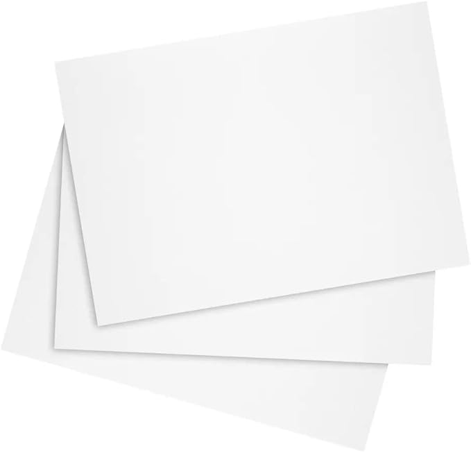 Reskid White Cardstock Thick Paper - Blank Heavy Weight 110 lb Cover Card Stock - 100 Pack (4.25x11, Inches)