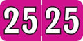 2025 Year Stickers, Doctor Stuff 2025 Chart Stickers, Fuchsia/Black Color Coded, Colwell Jewel Tone Style, USA Made Year Labels for End Tab File Folders, 500/Roll, 1 Roll, 3/4" x 1-1/2"