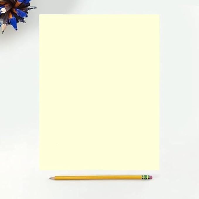 Colored Copy Paper, 20 LB (75 GSM) 8.5 X 11, 500 Sheets (Ivory)