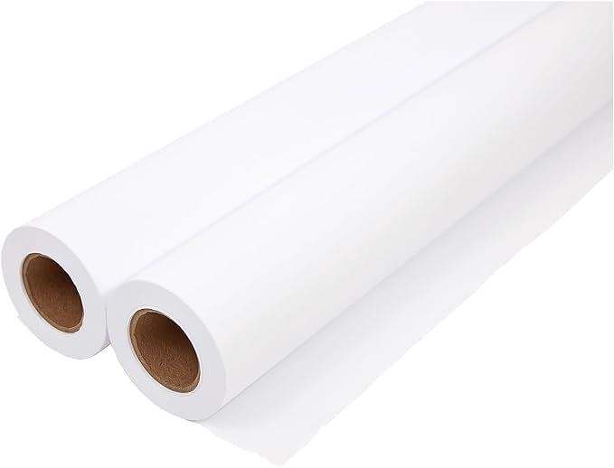 Limited Papers Thin Printer Paper | Efficient Printing with 24" x 500' Limited Papers CAD Engineering Rolls (2 Rolls/Pack, 3" Core),