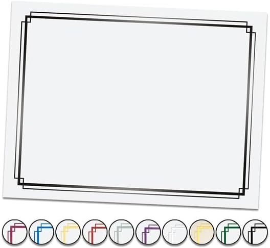 PaperDirect Foil Elegance Specialty Certificates, 50 Sheets of 38lb White Paper, 8½" x 11", Double Blue Foil Border, Perfect for Awards, Students, Employees, Volunteers, Course Completion, Diplomas