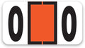 File Right Number Labels Roll – Color-Coded Numeric Filing Labels, 1-5/8" × 7/8" Laminated Self-Adhesive File Folder Numbers for, Office Filing Systems, Automotive Records – Roll #0, 1 Roll