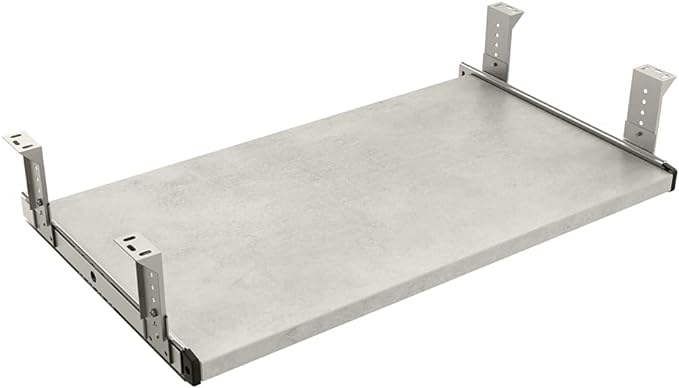 FRMSAET Furniture Accessories Office Product Suits Hardware 20/24/30 inches Keyboard Drawer Tray Wood Holder Under Desk Adjustable Height Platform(24 inches, Gray Rock)