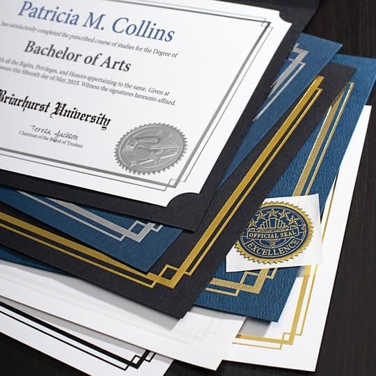 PaperDirect Foil Elegance Specialty Certificates, 50 Sheets of 38lb White Paper, 8½" x 11", Double Black Foil Border, Perfect for Awards, Students, Employees, Volunteers, Course Completion, Diplomas