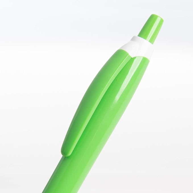 Simply Genius Bulk Office Pens – 100 Retractable Ballpoint Writing Instruments in Black Ink for Schools, Notebooks & Journals (Green, 100pcs)