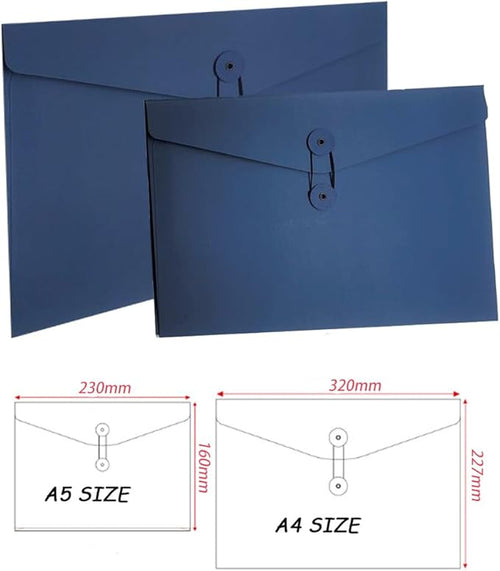 10pcs A4 Kraft Paper Envelopes Portfolio Foolscap File Folders Document Folder with String Fastener Closure Wallet Pockets File Bags Storage Pouch Paperwork Organizer Bag for Office School Home