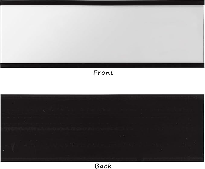 Realth C Channel Magnetic Label Holders 50 Pack 2'' x 5'' with Paper Inserts and Clear Plastic Protectors, Magnetic Data Card Holders File Cabinet Labels for Metal Racks and Shelves