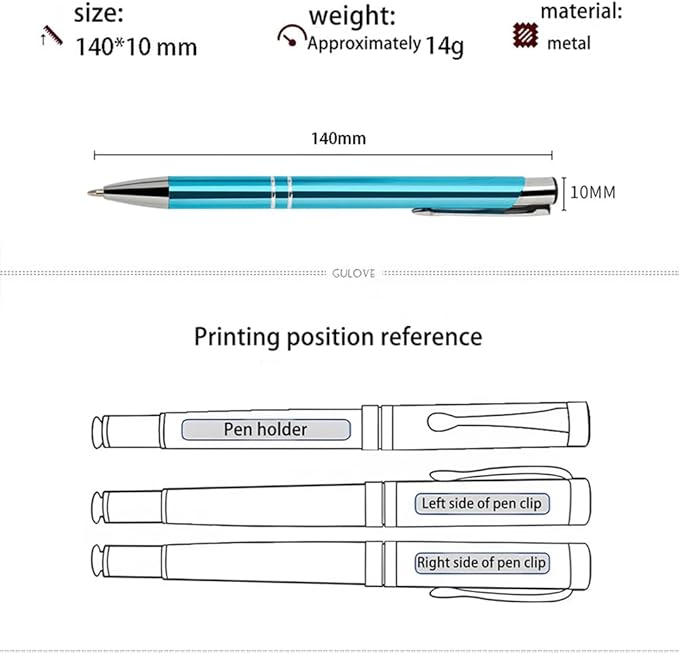Yucold Customized ballpoint pens in bulk, personalized ballpoint pens with free engraving, for use in companies, enterprises, graduation anniversaries (Green,13)