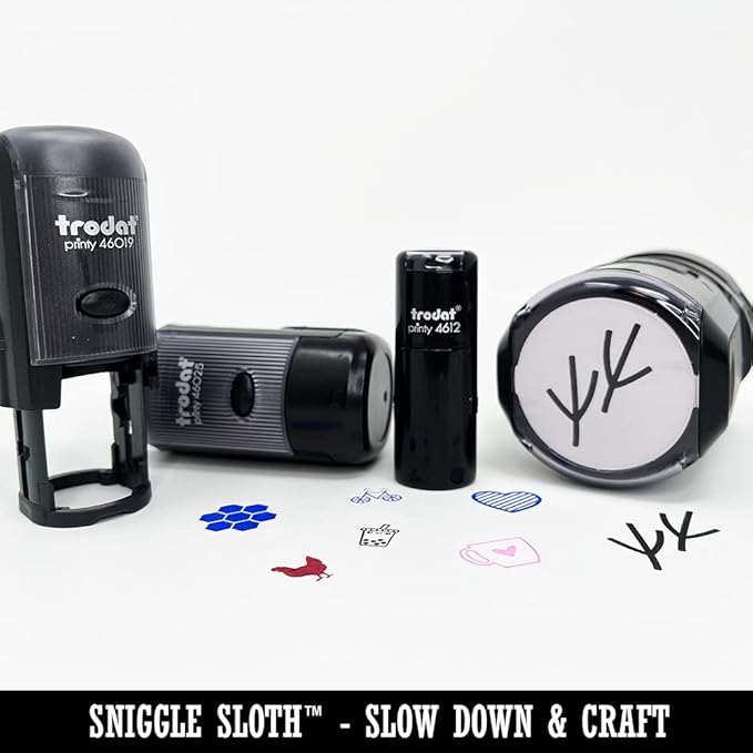 Thank You in Heart Self-Inking Rubber Stamp Ink Stamper for Stamping Crafting Planners - 1/2 Inch Mini - Black Ink