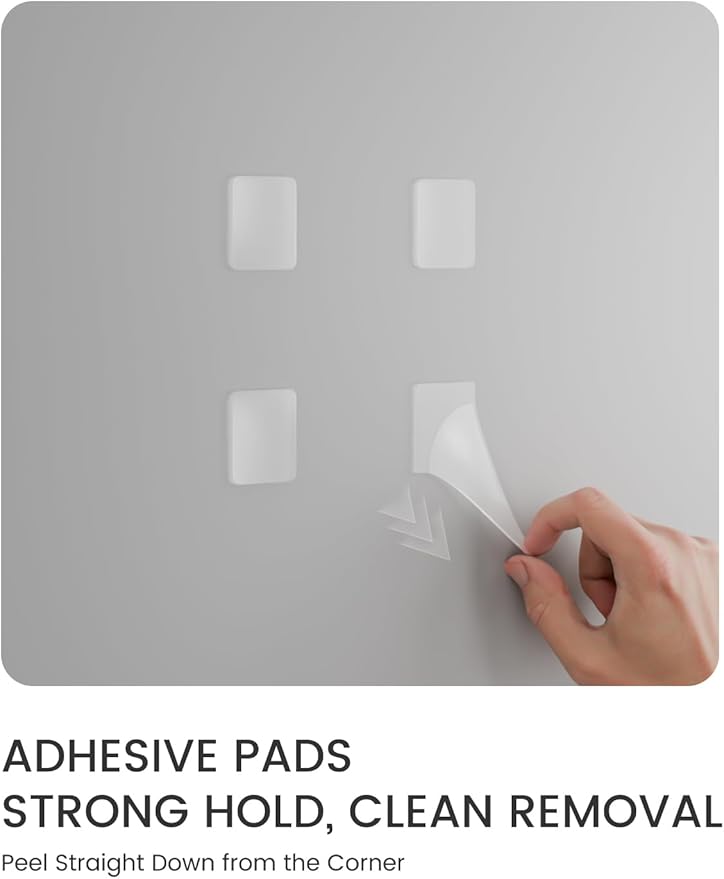 Large Felt Bulletin Board 36"x24" Cork Board Alternative - 6 Pack with 40 Safe Removable Adhesive Tabs, Cork Boards for Walls for Home Office Classroom Pin Board-Taupe