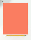 Colored Copy Printing And Writing Paper, 20 pound (75 GSM) 8.5" X 11", Letter Size, 500 Sheets Per Ream. (Salmon)