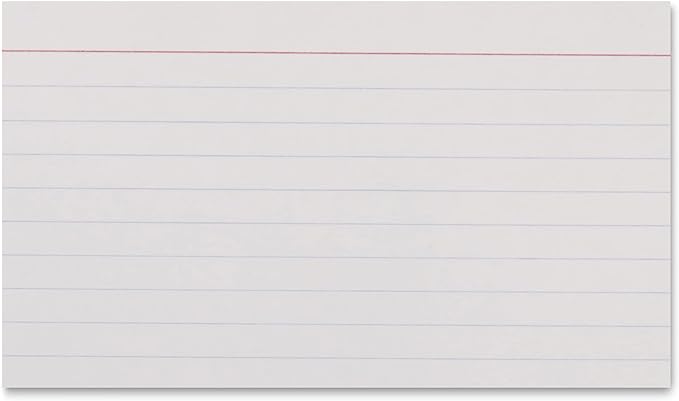 Amazon Basics Paper Flash Ruled Index Note Cards, Heavy Weight, White, 3 x 5 Inch Card, 300 Count, 100 Pack of 3