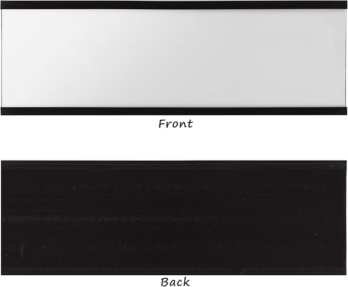 Realth C Channel Magnetic Strip 50 Pack, 2'' x 4'' Magnetic Label Holders with Paper Inserts and Clear Plastic Protectors, Magnet Labels for Metal Racks and Shelves