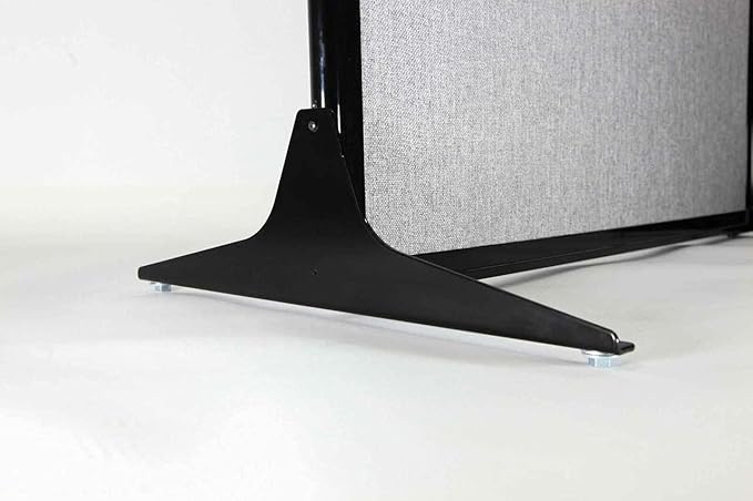 Versare Workstation Partition | Portable Wall Divider | Modern Office Cubicle | Free Standing Privacy Screen | Flexible Work Space | 33" x 70" W/Window, Mocha Fabric Panels