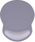ITNRSIIET Ergonomic Mouse Pad with Comfort Gel Wrist Rest, Non-Slip PU Base, Smooth Textured Surface, Reduces Hand Fatigue & Wrist Pain, 8.7 x 7.2 Inch for Office Gaming Home, Mist Gray