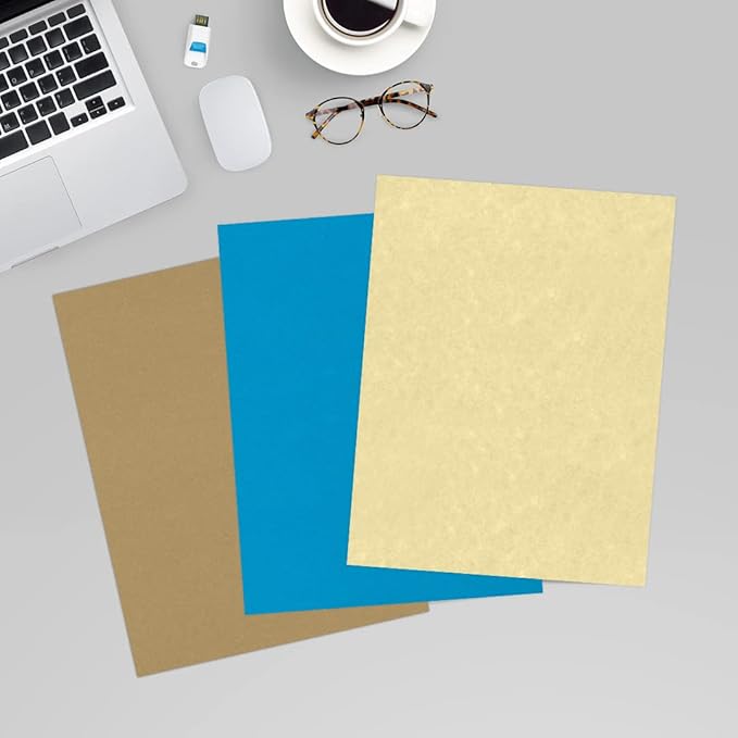 LUXPaper 8.5" x 11" Paper | Letter Size | Gold Parchment | 60lb. Text | 50 Qty