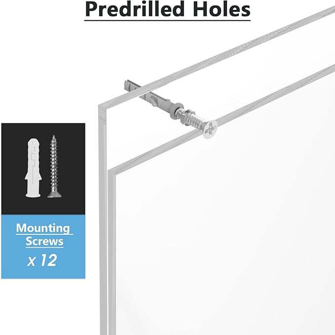 MaxGear Wall Mount Sign Holder 11 x 17 Inch, Clear Plastic Picture Frames with Mounting Screws, Door Sign Holders and Document Display Frame for Home, Office, Store, Landscape, 6 Pack