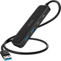Dual USB C USB A 3.0 Hub: 4 Ports USB Hub with 2* USB-C 3.0 and 2* USB-A 3.0, Ultra Slim Portable USB Splitter Adapter for Laptop, PS4, Flash Drive, HDD, Xbox, Printer, Keyboard, Computer Accessories