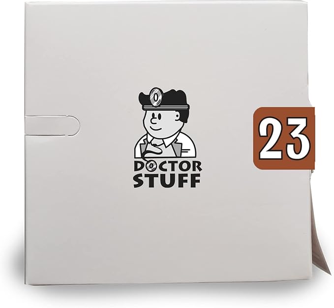 2023 Year Stickers, Doctor Stuff 2023 Chart Stickers, Brown/Black Coded, Colwell Jewel Tone Style, USA Made Year Labels for End Tab File Folders, 500/Roll, 1 Roll, 3/4" x 1-1/2"