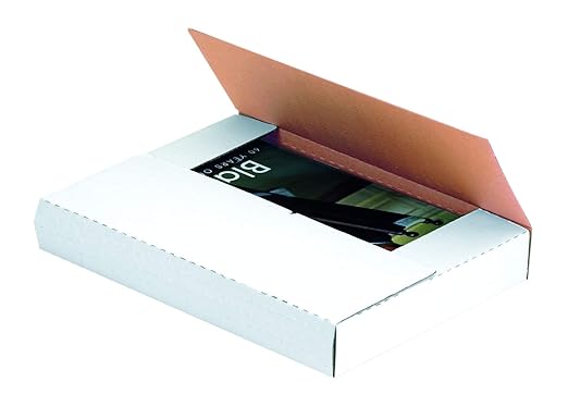 Tape Logic TLM962BF Easy-Fold Mailers, 9 5/8" x 6 5/8" x 2 1/2", White (Pack of 50)