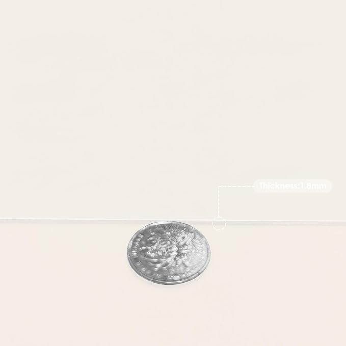 Zinkooat Leather Desk Mat,1.8mm Thick,15.75x63 Inch Desk Cover,Desk Protector Mat,Dresser Cover Top,Desktop Cover,Dresser Cover Top for Bedroom,Table Protector Mat(White+White,15.75x63)