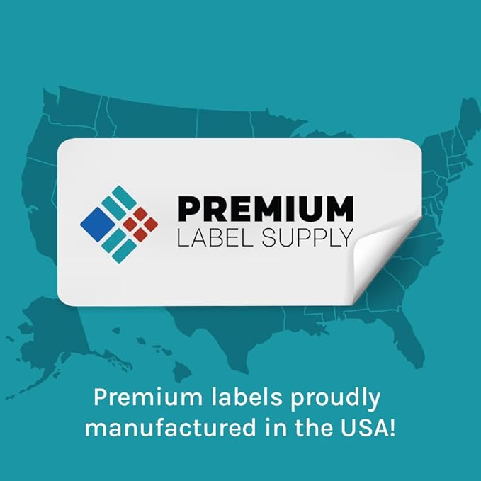 Premium Label Supply Waterproof Matte White Sticker Labels – 4" x 3.33" – Inkjet Printers Only – (6 per Sheet), 500 Sheets - 3,000 Total Adhesive Labels