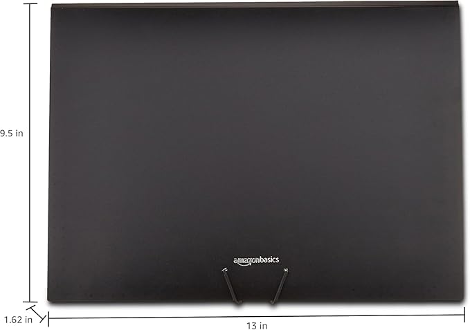Amazon Basics Expanding Organizer File Folder, Letter Size - Black, 1-Pack