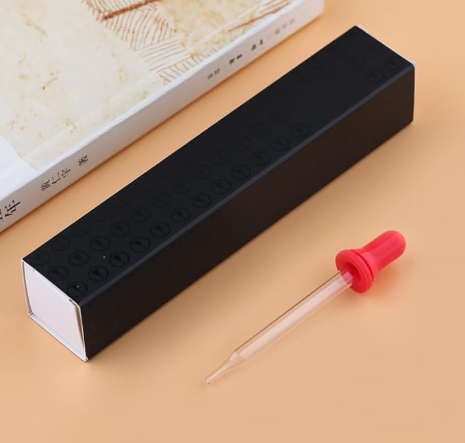czxwyst Majohn Wancai 2.0 Mini Pocket-Size Eyedropper Fountain Pen (F Nib 0.5mm, Black)