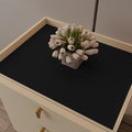 Zinkooat Leather Nightstand Cover,1.8mm Thick,15.75x23.6 Inch end Table Cover,Side Table Cover,Bedside Table Cover,Bedside Tablecloth.(Black+Black,15.75x23.6)