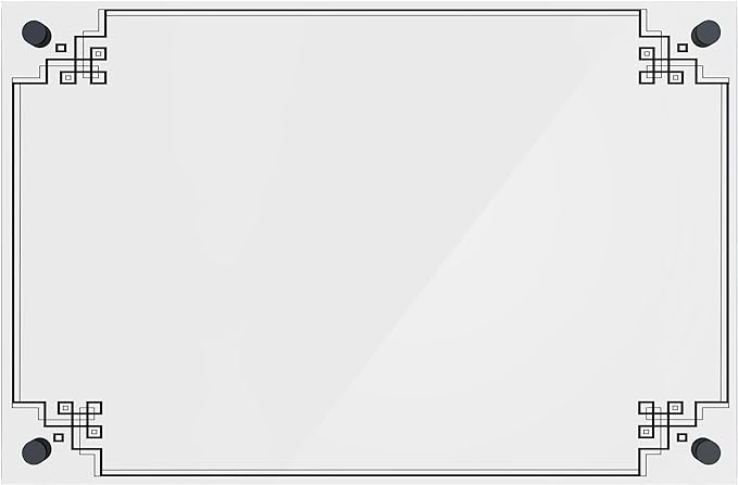 Acrylic Dry Erase Board for Wall with Stylish Border - Shipped Next Day, Made in USA, Non-Magnetic Whiteboard, Wall Mounted Board, Easy to Clean (White - 12x18)
