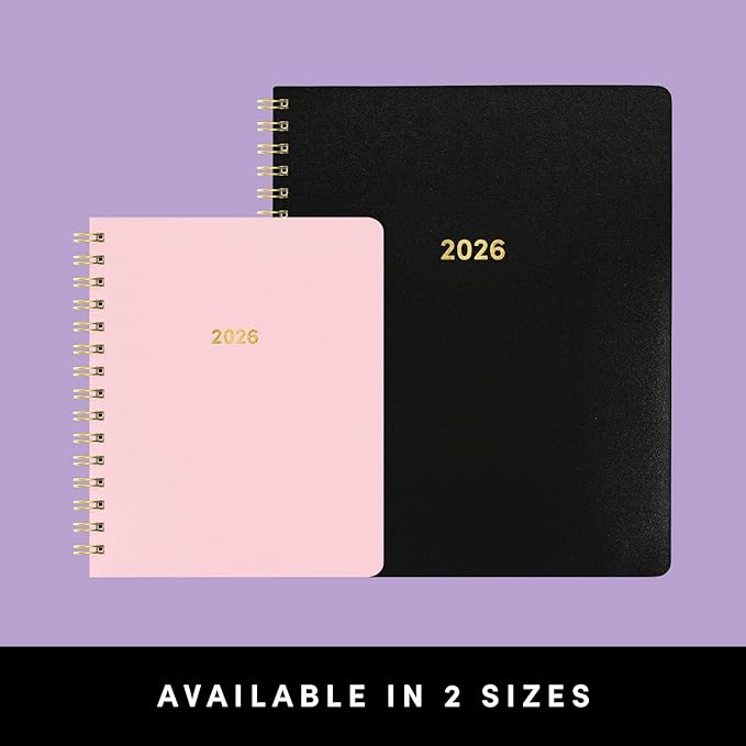 PAPERAGE 2026 Weekly & Monthly Planner, 12 Months (January 2026 - December 2026), 9.2 in x 11.2 in, Spiral Bound 2026 Planner with Weekly, Monthly & Yearly Views, Note Pages & Inner Pocket – Sage Green