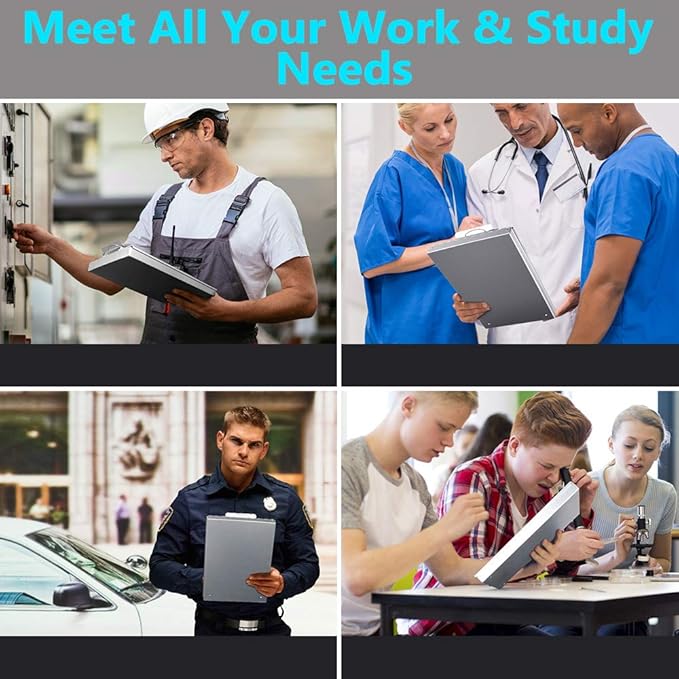 ROCOFF Metal Clipboard with Storage - Letter Size Aluminum Clipboards, Heavy Duty Storage Clipboard - Great for Office, Jobsite or Classroom, Single Compartment