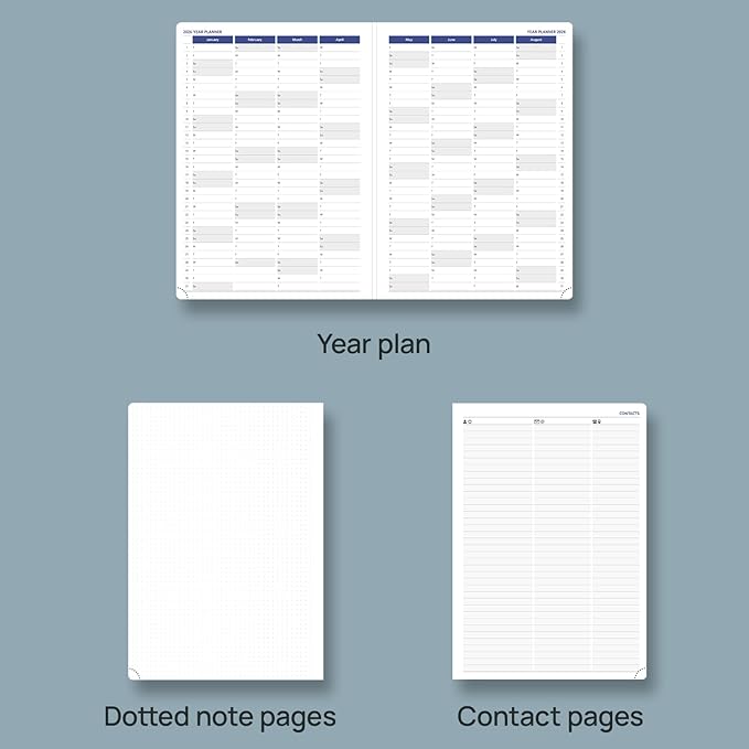 POPRUN 2026 Weekly Planner (A4 Size-8.25'' x 11.75''), 15-Minute Appointment Book (Jan 2026-Dec 2026) with Monthly Tabs, Inner Pockets, Pen Holder, PU Leather Softcover, 100GSM - Dark Green