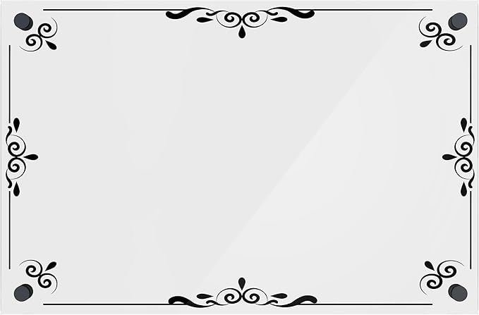 Acrylic Dry Erase Board for Wall with Stylish Border - Shipped Next Day, Made in USA, Non-Magnetic Whiteboard, Wall Mounted Board, Easy to Clean (White - 24x36)