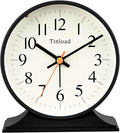 4.5"Retro Analog Alarm Clock,Vintage decor , Super Silent Non Ticking Small Clock with Manual Light, Snooze, Battery Operated, for Bedroom, Living Room, Office,Nightstand, Bedside, Desk ,Table(Black)