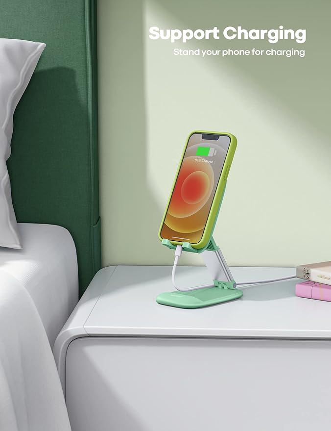 Lamicall Easter Basket Stuffers for Teens Girls Boys Cell Phone Stand, Light Green Cell Phone Holder, Easter Basket Essentials, Desk Accessories & Workspace Organizers, Telephone Stands