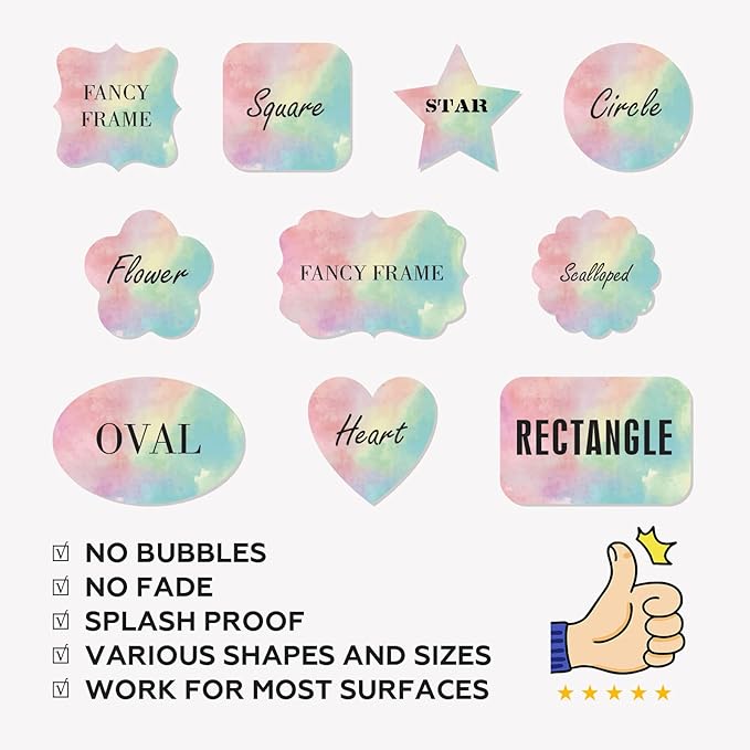 Custom Stickers Personalized Labels - Customized Stickers with Any Design Image Logo Text,Custom Stickers for Business Logo,Custom Thank You Label Stickers,100 Labels (Fancy Frame,2"x2")