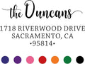 The Duncans Personalized Self-Inking Address Stamp | Envelope Return Address Stamp for Couples and Families | Custom Rubber Address Stamp (1, Xtra Wide)