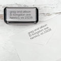 Self Inking Modern Address Stamps | Custom Return Address Stamper (Minimalist Left, Large)