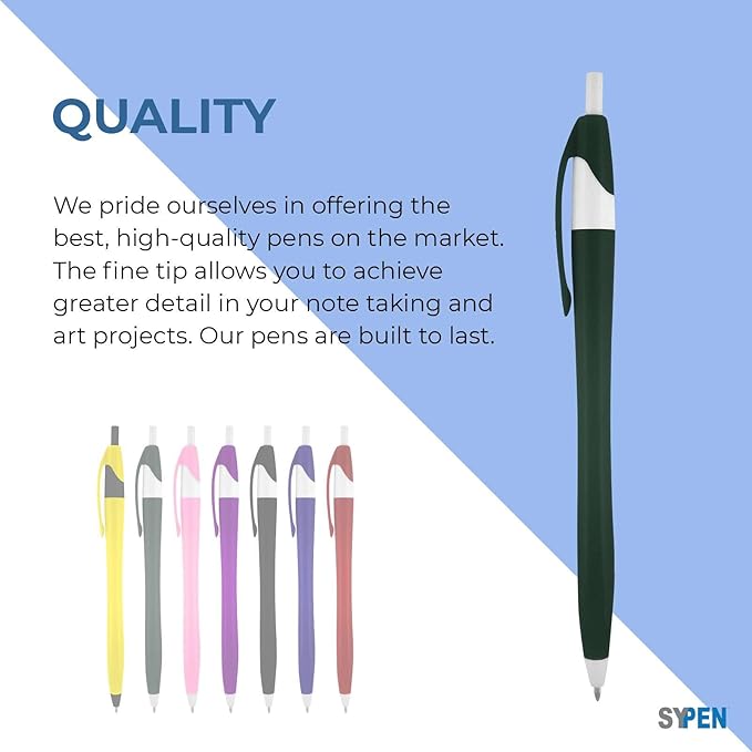SyPen Personalized Pens With your Custom Logo or Text-1000 Pack Bulk-for Businesses, Parties, and Events, Custom Printed Slim Ballpoint Click Pens, Red Barrel Color, Black Ink