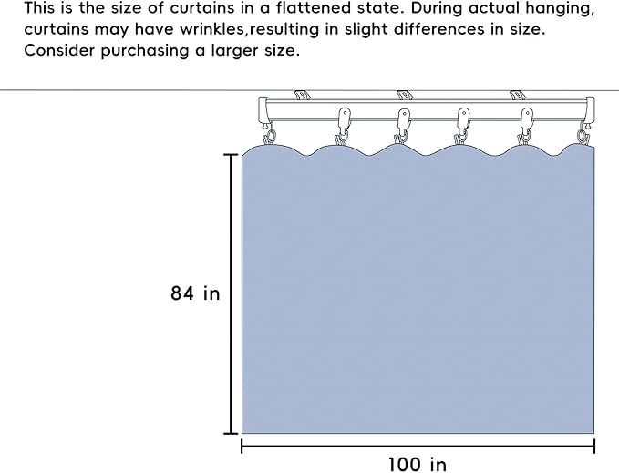 MaKefeile Room Divider Curtains with Flexible Ceiling Tracks Set,Blackout Curtain Ceiling Mount Curtain Track Privacy Room Dividers Ceiling Track Curtain Rod(Grey Drape & Black Rail W 8.3 × H 7 FT)