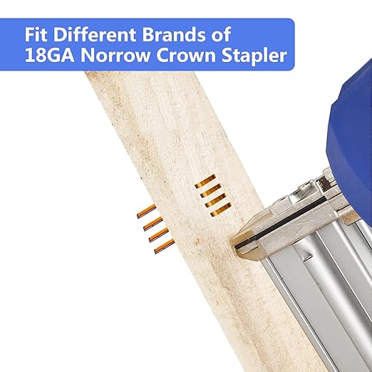 SimCos 18 Gauge 1/4" Narrow Crown Staples, Galvanized Upholstery Staples for 18 GA Pneumatic or Electric Stapler or Staple Gun (1"-3000 PCS)