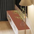 Zinkooat Leather Table Cover,1.8mm Thick,12x44 Inch Table Protector,Glass Table Protector,Table Sticker Cover,Desk Covers On Top of Desks.(Brown+Gray,12x44)