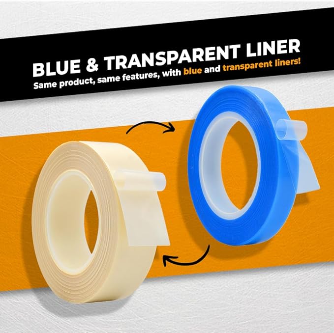 WOD SPT7A UHMW Polyethylene Transparent Film Slick Tape, 1/2 inch x 10 ft. Aggressive Adhesive - Ideal For Squeak Reduction, Drawers, and Bearings