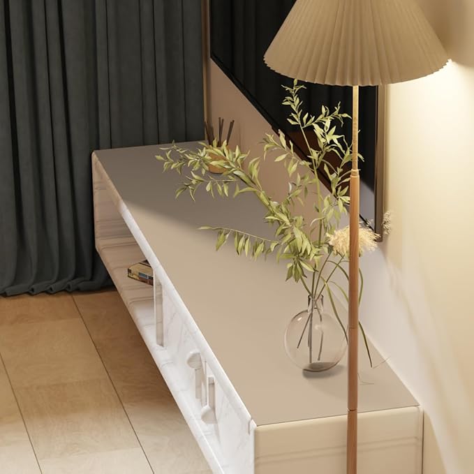 Zinkooat Dresser Protector - Can Be Used On Both Sides Waterproof and Easy to Clean Good Flatness Used for Dresser Table(Light Brown+Gray 10x42)