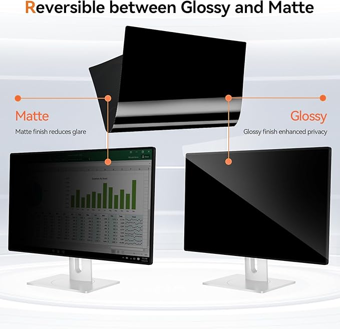 [2 Pack] 21.5 Inch Computer Privacy Screen for 16:9 Aspect Ratio Widescreen Monitor, Eye Protection Anti Glare Blue Light Computer Monitor Privacy Filter, Removable Anti-Scratch 21in Protector