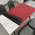 Zinkooat Table Pad for Dining Room Table - Can Be Used On Both Sides Waterproof and Easy to Clean Good Flatness Used for Dining Table(Black+Wine Red 44x72)