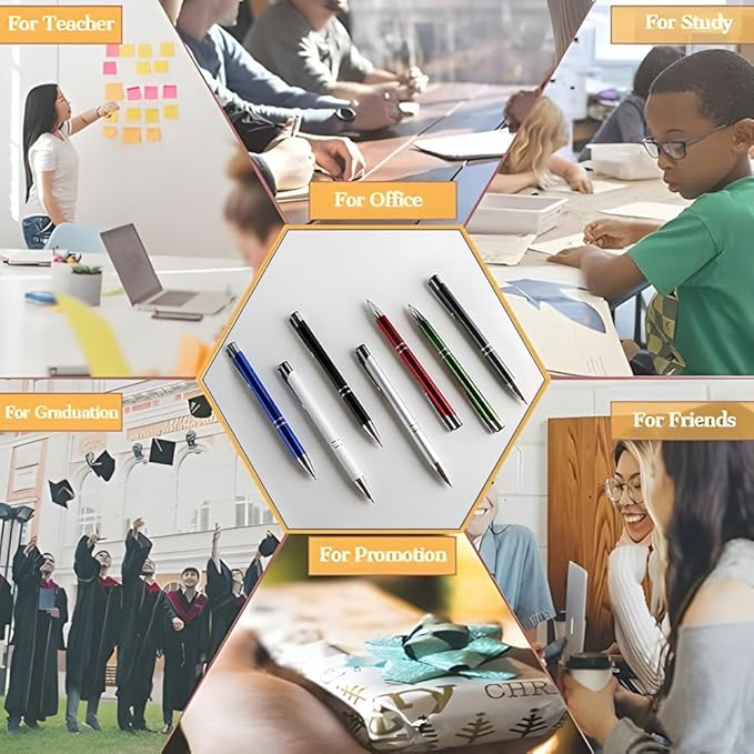 Yucold Customized ballpoint pens in bulk, personalized ballpoint pens with free engraving, for use in companies, enterprises, graduation anniversaries (Red,260)